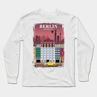 Berlin Travel Poster Long Sleeve T-Shirt